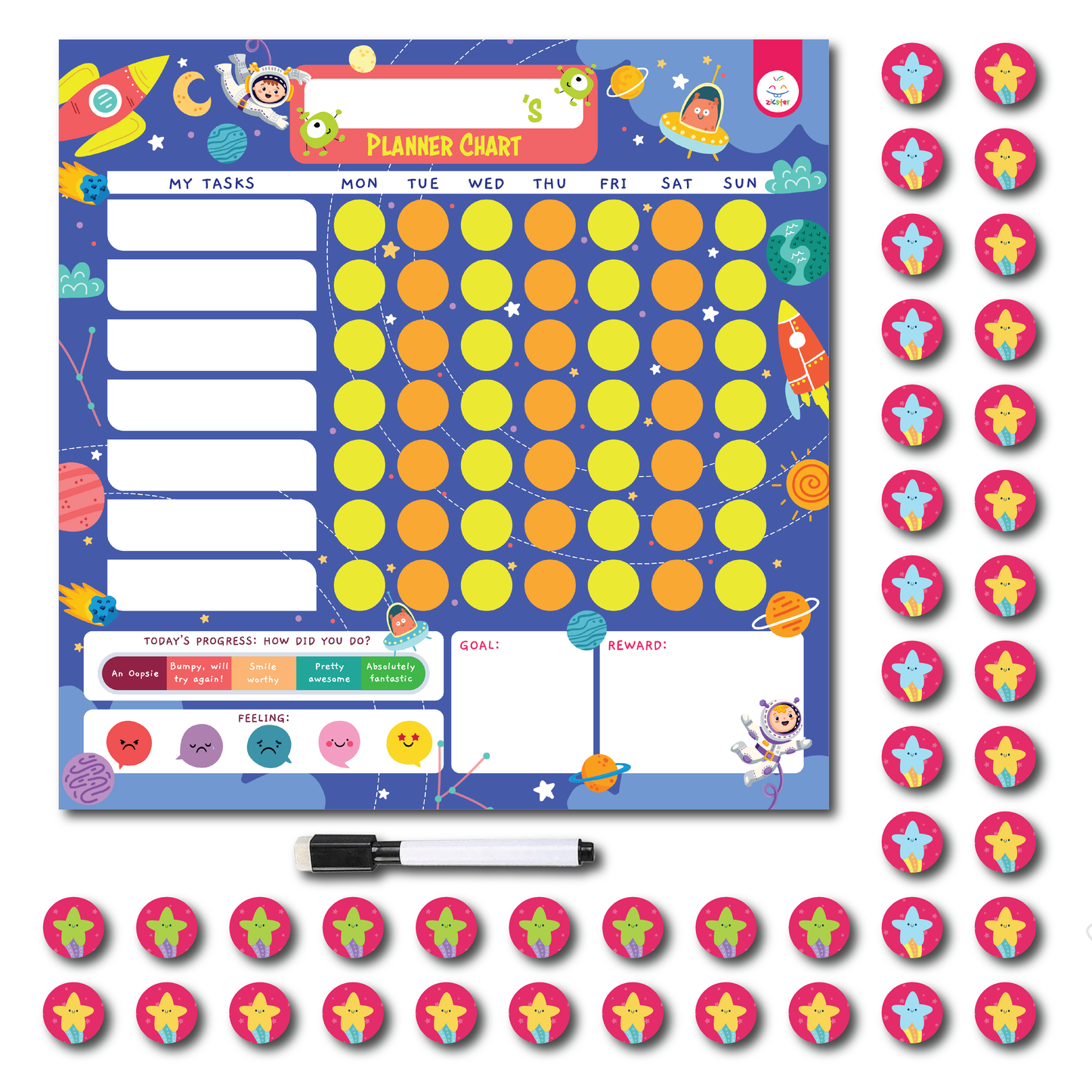 Space Explorer - Magnetic Visual Schedule