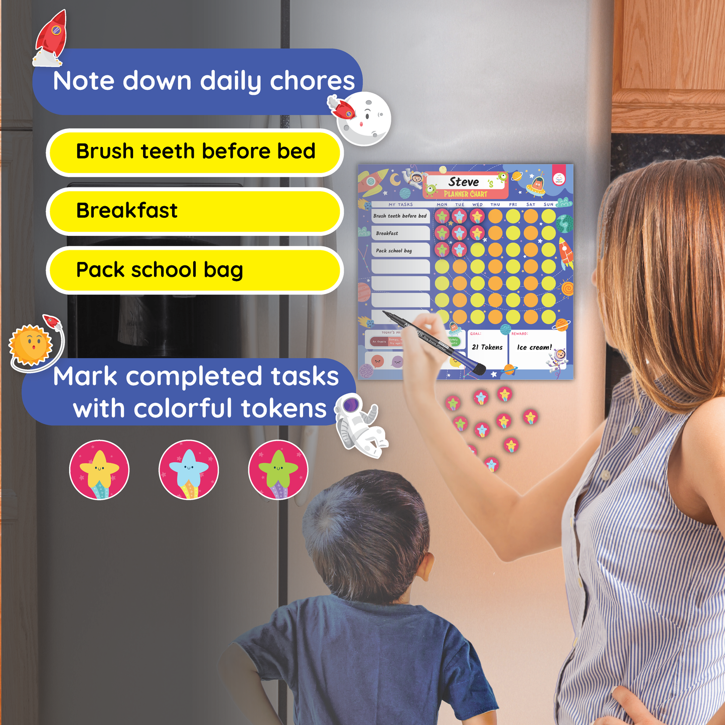 Space Explorer - Magnetic Visual Schedule