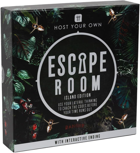 Talking Tables Host Your Own Escape Room Game – Island Edition, Teen & Family Christmas Party Game, Moderate Difficulty, 2–6 Players, Ages 16+