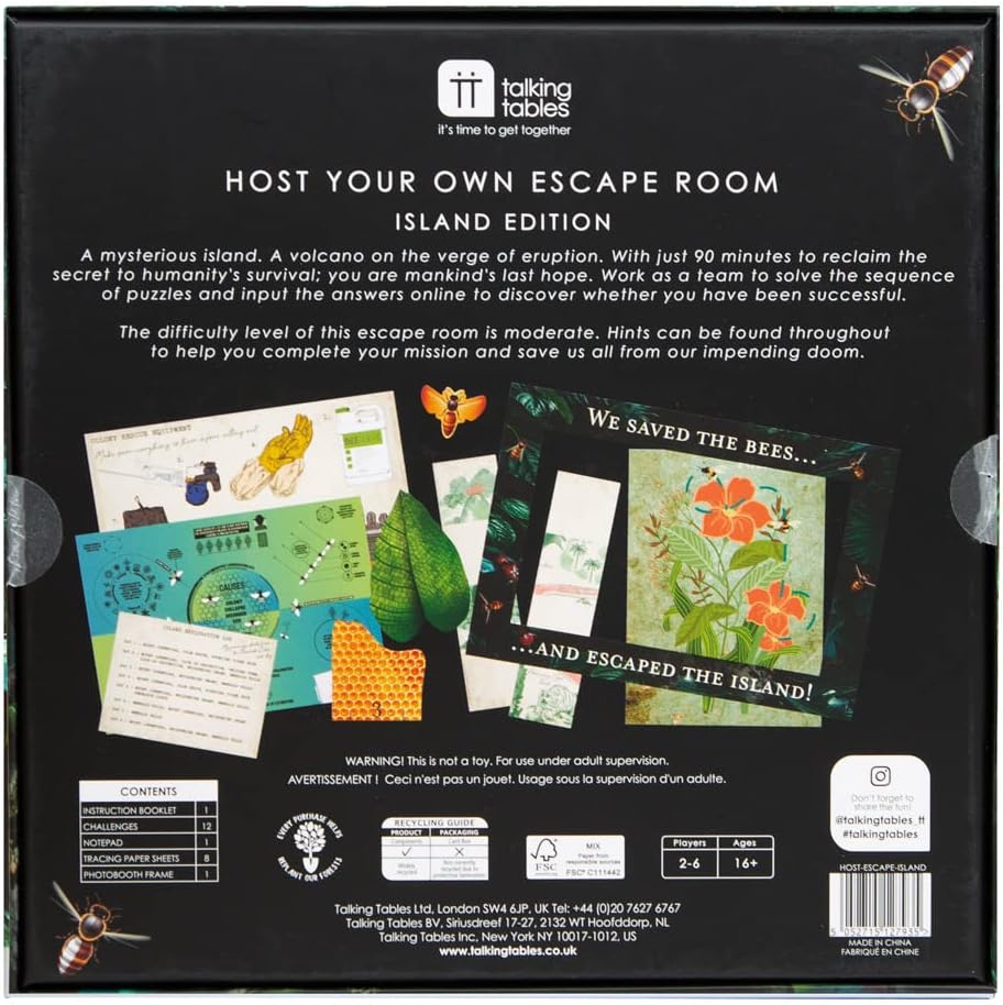 Talking Tables Host Your Own Escape Room Game – Island Edition