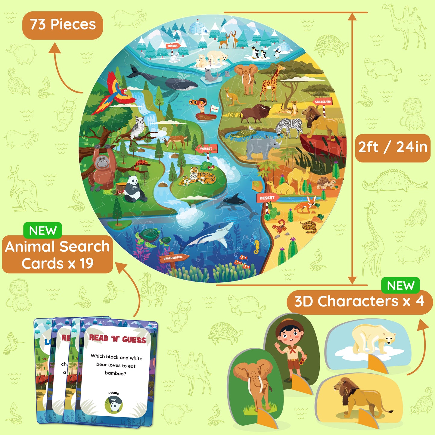 Animal Safari Floor Puzzle