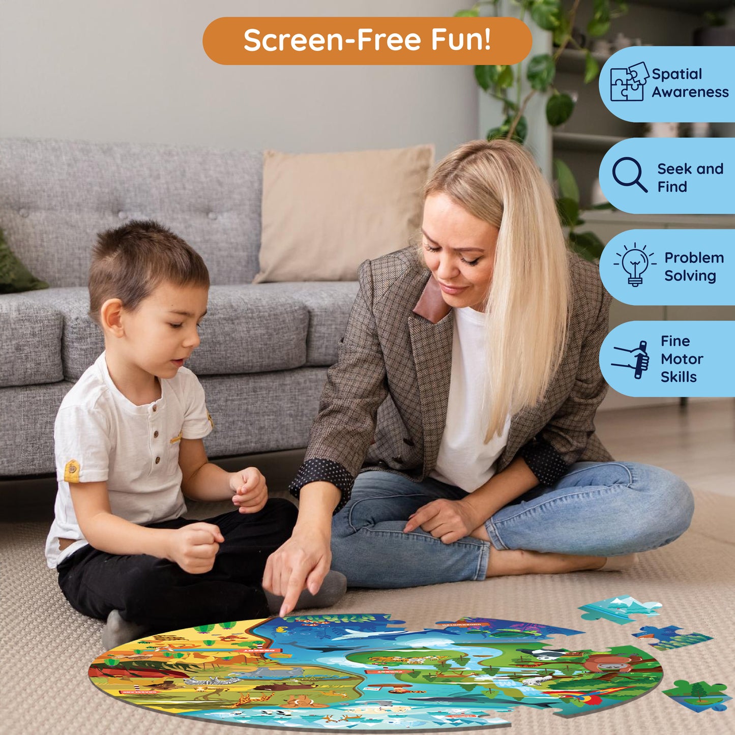 Animal Safari Floor Puzzle