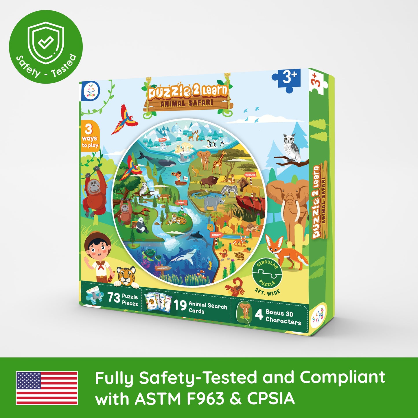 Animal Safari Floor Puzzle