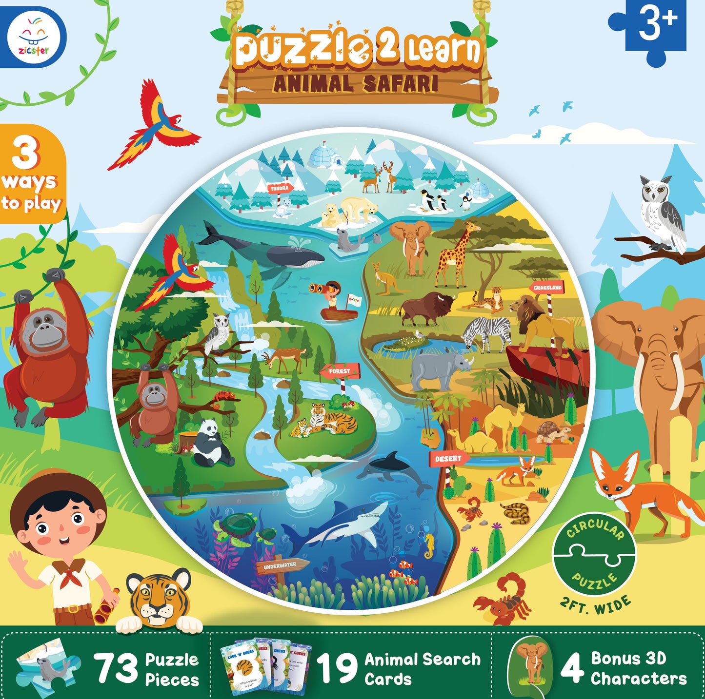 Animal Safari Floor Puzzle