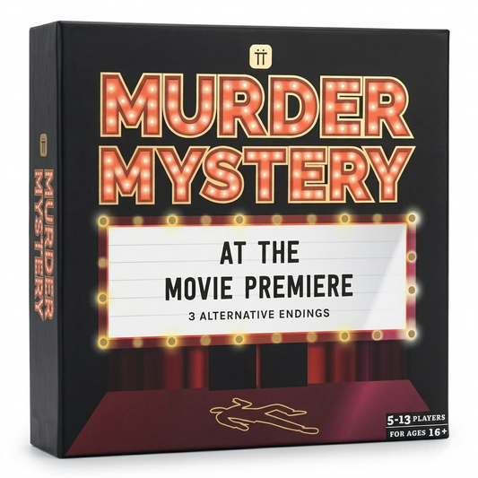 Talking Tables Murder Mystery at the Movie Premiere – 1920s Murder Mystery Party Game, 3 Alternate Endings, 4–13 Players, Ages 16+