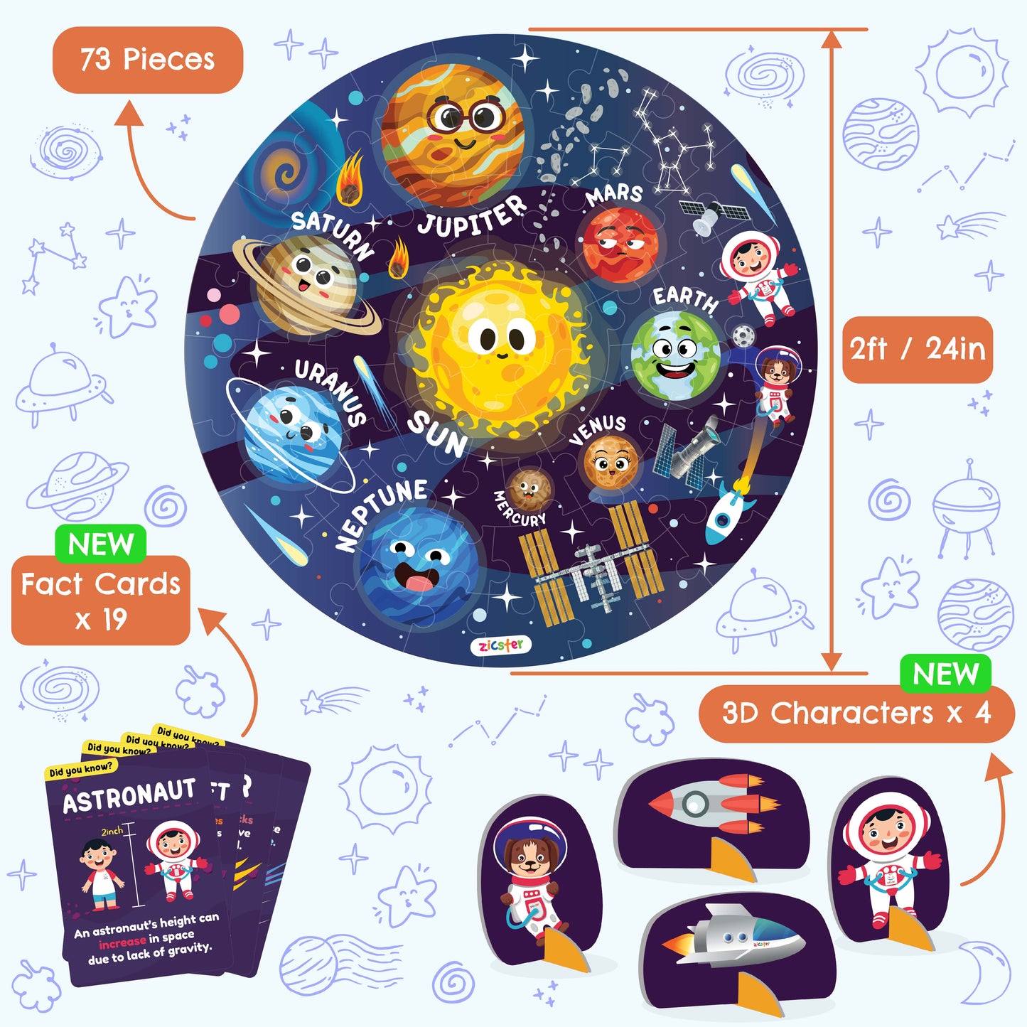 Space Adventures Floor Puzzle